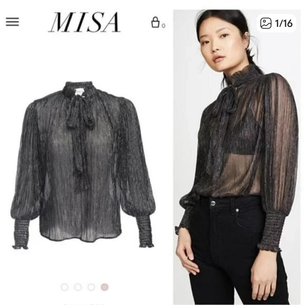 Misa Los Angeles Metallic Panya Blouse